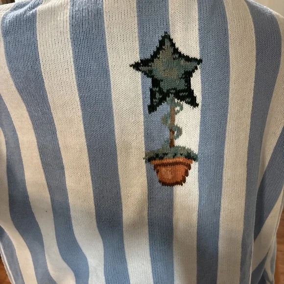 Quacker Factory Topiary Peace Faith Kind Embroidered Cardigan Sweater Size 3X - Picture 6 of 6